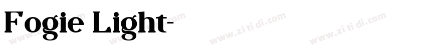 Fogie Light字体转换